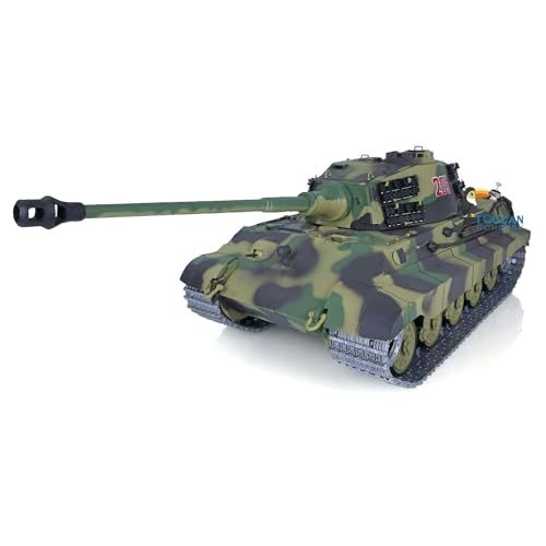 TOUCAN RC HOBBY Pro.Edition RTR Henglong 1/16 TK7.0 Upgraded King Tiger RC Panzer 3888A 360° Turret Barrel Recoil BB Airsoft Smoke Effect IR Battle with Sticter von TOUCAN RC HOBBY
