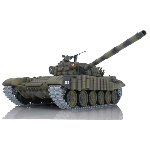 TOUCAN RC HOBBY Pro.Edition RTR Henglong Soviet T72 RC RTR Panzer 1:16 TK7.0 3939 360° Turm Red Eyes Armor BB Airsoft Smoke Effect IR Battle with Sticter von TOUCAN RC HOBBY