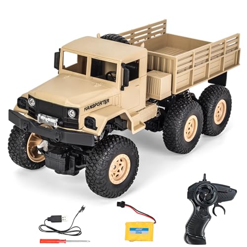 TOUCAN RC HOBBY Q69 1/18 Ferngesteuerter Militär-LKW 6WD Elektrisches RC-Modellfahrzeug RTR-Stoßdämpfer 2,4 GHz Funkbatterie Keine Geräusche Für besondere Geschenke von TOUCAN RC HOBBY