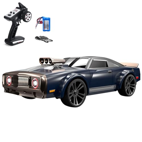TOUCAN RC HOBBY RC Drift Car Q142 1/16 2,4G Fernbedienung 4WD High Speed Muscle Car 35km/h RTR Fahrzeug Bürstenmotor LED Angel Eyes Akku Outdoor von TOUCAN RC HOBBY