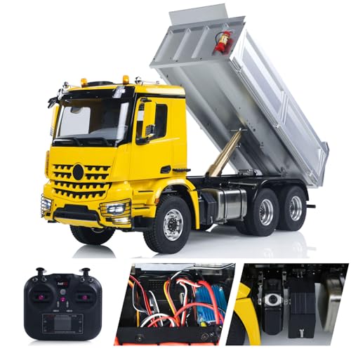TOUCAN RC HOBBY RTR 1/14 RC Hydraulischer Kipper 6X6 Metallchassis 2Geschwindigkeit Modellauto Ferngesteuerter Kipplaster Keine Sperre Licht Sound Radio Batterie TOUCAN RC HOBBY RTR 1/14 RC Hydraulischer Kipper 6X6 Metallchassis 2Geschwindigkeit Modellauto Ferngesteuerter Kipplaster Keine Sperre Licht Sound Radio Batterie von TOUCAN RC HOBBY