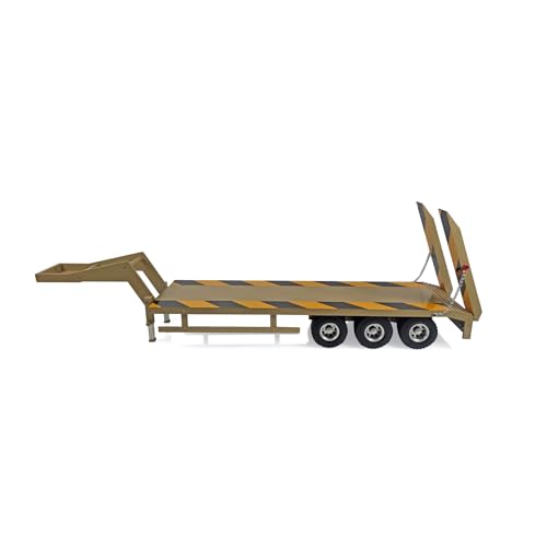 TOUCAN RC HOBBY Schwerer 3-Achsen-Anhänger aus Metall für 1/12 RC Traktor Truck DIY Militärfahrzeug von TOUCAN RC HOBBY