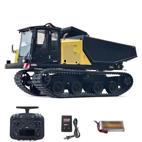 TOUCAN RC HOBBY Super Frog T14R Panther RTR 1/14 RC Hydraulischer Raupen-Muldenkipper Fernbedienung Metallkettenkipper Frsky X14 Funkbatterie von TOUCAN RC HOBBY