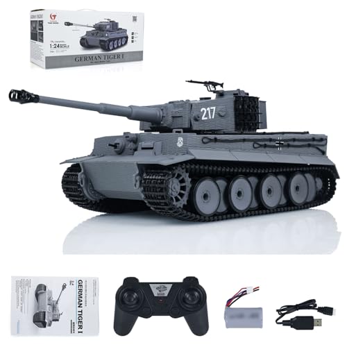 TOUCAN RC HOBBY Taigen 1/24 RC Kampfpanzer Tiger I Fernbedienung Militärpanzer Infrarot Kampfmodell für Outdoor-Enthusiasten von TOUCAN RC HOBBY