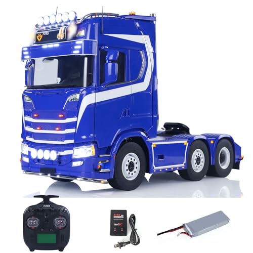 TOUCAN RC HOBBY Toucan 770S 1/14 RC Sattelzugmaschine 6X6 Metallchassis Achssperren RTR 3-Gang-LKW Auto Rauch Sound Licht Einheit Kabinenfederung ST8 Outdoor von TOUCAN RC HOBBY