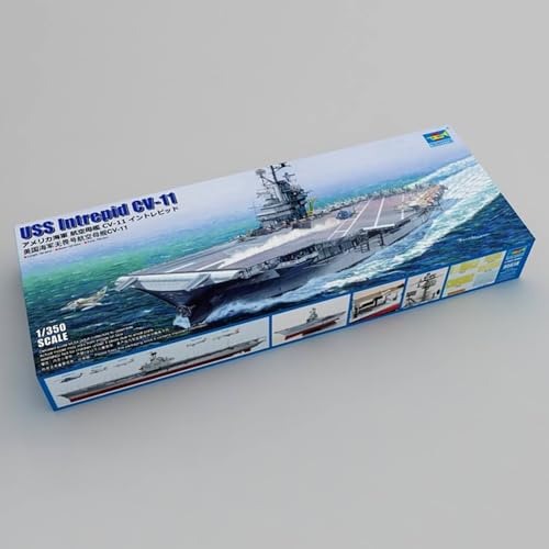 TOUCAN RC HOBBY Trumpeter 05618 USS Intrepid CV-11 Navy Battleship Statisches Modellbausatz Kriegsschiff von TOUCAN RC HOBBY