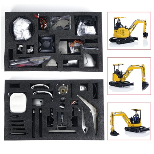 TOUCAN RC HOBBY Unmontiert KIT LESU 1/14 RC Hydraulische Bagger PC30 Metall Mini Bagger Modell Out Door Hobby Modell von TOUCAN RC HOBBY
