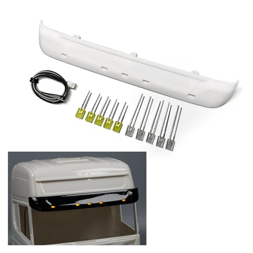 TOUCANHOBBY Kunststoff Sonnenblende 3V LED-Licht für 1/14 DIY R620 R470 S730 Fernbedienung Traktor LKW 56323 56318 56327 RC LKW-Modell TOUCANHOBBY Kunststoff Sonnenblende 3V LED-Licht für 1/14 DIY R620 R470 S730 Fernbedienung Traktor LKW 56323 56318 56327 RC LKW-Modell von TOUCAN RC HOBBY