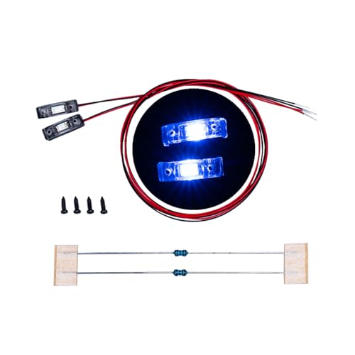 TOUCANHOBBY LED 2,2 V-3V Pastic Warnleuchte Breite für DIY 1/14 RC Traktor LKW Modell Auto Kipper Dumper LKW Lader von TOUCAN RC HOBBY