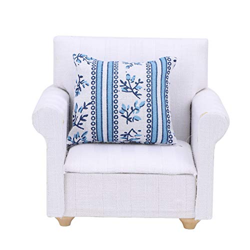 TOUISEDGI Dollhouse Miniature Sofa Set Living Room Furniture Accessories for 1/12 Scale Dollhouse (Single Sofa with Cushion) von TOUISEDGI