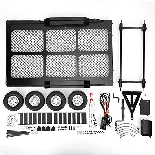 TOUISEDGI Metal Trail Car Trailer Accessory Solid High Capacity for RC Car with 4 Tires 1/10 RC TOUISEDGI Metal Trail Car Trailer Accessory Solid High Capacity for RC Car with 4 Tires 1/10 RC von TOUISEDGI