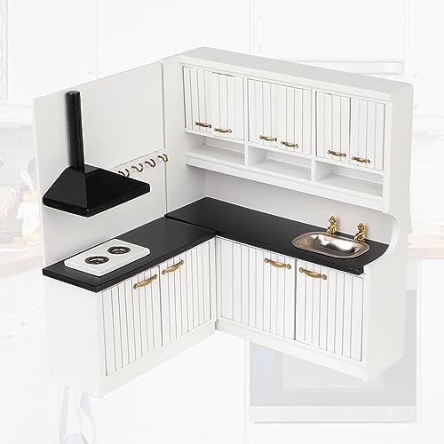 TOUISEDGI Mini Lifelike Wood Cupboard Kitchen Cabinet Doll House Accessory for Chic Wooden Furniture TOUISEDGI Mini Lifelike Wood Cupboard Kitchen Cabinet Doll House Accessory for Chic Wooden Furniture von TOUISEDGI