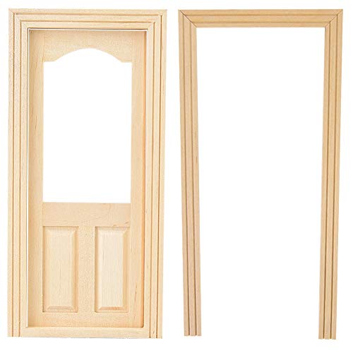 TOUISEDGI Mini Simulation Wooden DIY Dollhouse Door Furniture Exquisite Decoration for 1:12 Doll Lovers von TOUISEDGI