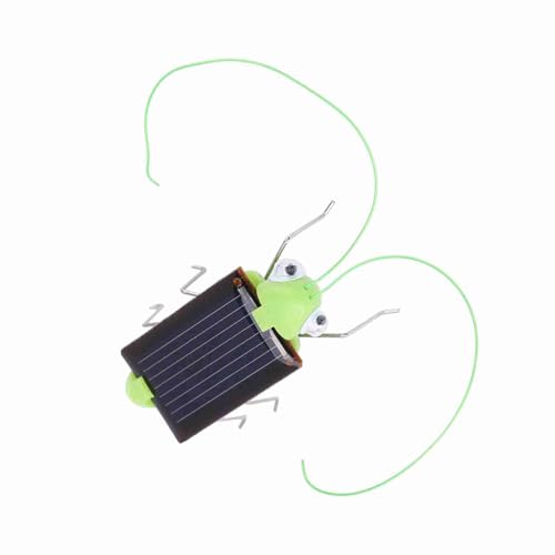 TOUISEDGI Solar Energy Powered Cockroach Grasshopper Toy Novel Creative Educational Gift Kids (Grasshopper) von TOUISEDGI