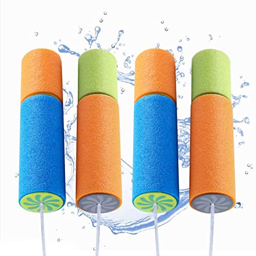 Wasserpistole, Schaumstoff Wasserpistole, 4 Stück Wasserspritze,Wasserpistole Wasser Spritze, Spritzpistole Wasser Schaumstoff Wasserspritzpistole, Wasserspritzpistole von Toulifly