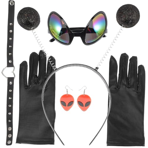 TOVINANNA 1 Satz Augenbrille Ohrringe Halskette Unisex Kostümzubehör für Halloween und Karneval Langlebig und zu Tragen TOVINANNA 1 Satz Augenbrille Ohrringe Halskette Unisex Kostümzubehör für Halloween und Karneval Langlebig und zu Tragen von TOVINANNA