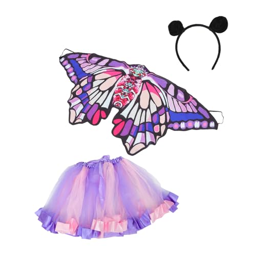 TOVINANNA 1 Satz Ballett -Tutu -Anzug hauchdünnes Kleid Mädchen Tüllrock Paillettenrock Partyrock Kostüm Party-Schmetterlingsrock Performance-Requisiten Polyester (Polyester) von TOVINANNA