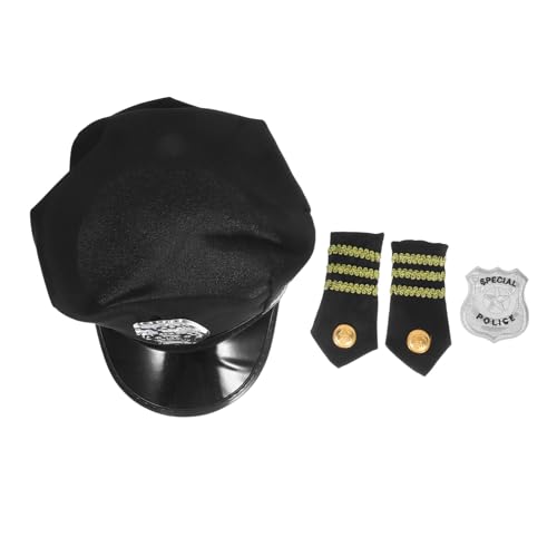 TOVINANNA 1 Satz Cosplay Polizeihut mit Schulterklappen für Kostüm Events Vielseitiges Zubehör für Partys Bühnenaufführungen TOVINANNA 1 Satz Cosplay Polizeihut mit Schulterklappen für Kostüm Events Vielseitiges Zubehör für Partys Bühnenaufführungen von TOVINANNA