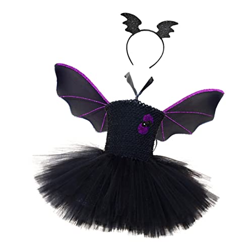 TOVINANNA 1 Satz Fledermausflügel Kostüm für Mädchen Halloween Outfit mit Tutu Rock Haarreif und Flügeln für Faschingskostüme Partys und Fotoshootings TOVINANNA 1 Satz Fledermausflügel Kostüm für Mädchen Halloween Outfit mit Tutu Rock Haarreif und Flügeln für Faschingskostüme Partys und Fotoshootings von TOVINANNA