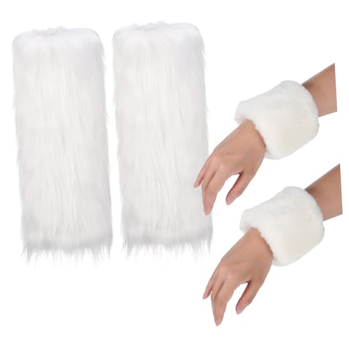 TOVINANNA 1 Satz Fleece Stulpen für Damen Flauschige Bein und Handwärmer Polyester Geeignet für Weihnachtskostüme und Festliche Anlässe Elastisches Design für Optimalen Sitz TOVINANNA 1 Satz Fleece Stulpen für Damen Flauschige Bein und Handwärmer Polyester Geeignet für Weihnachtskostüme und Festliche Anlässe Elastisches Design für Optimalen Sitz von TOVINANNA