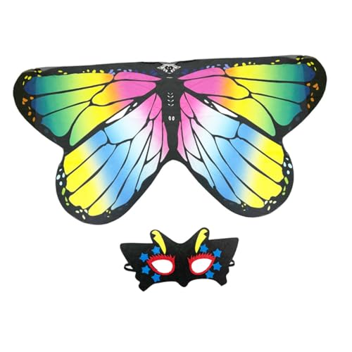 TOVINANNA 1 Satz Halloween Umhang mit Maske Bunte Cosplay Requisite für Jungen und Mädchen Geeignet für Karneval und Halloween Vliesstoff Leicht und Platzsparend von TOVINANNA