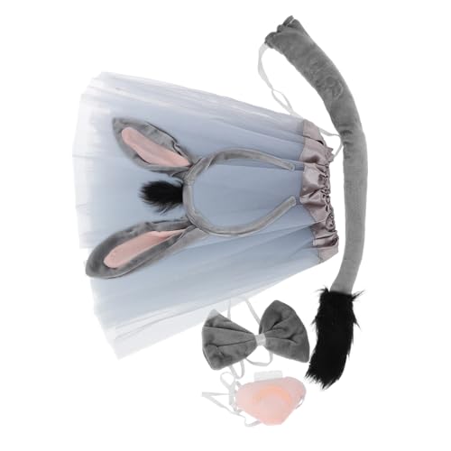 TOVINANNA 1 Satz Kostüm Set mit Donkey Schürze Süßes Tier Cosplay Zubehör für Tier Mottopartys Dress Up Events mit Tutu Fliege TOVINANNA 1 Satz Kostüm Set mit Donkey Schürze Süßes Tier Cosplay Zubehör für Tier Mottopartys Dress Up Events mit Tutu Fliege von TOVINANNA