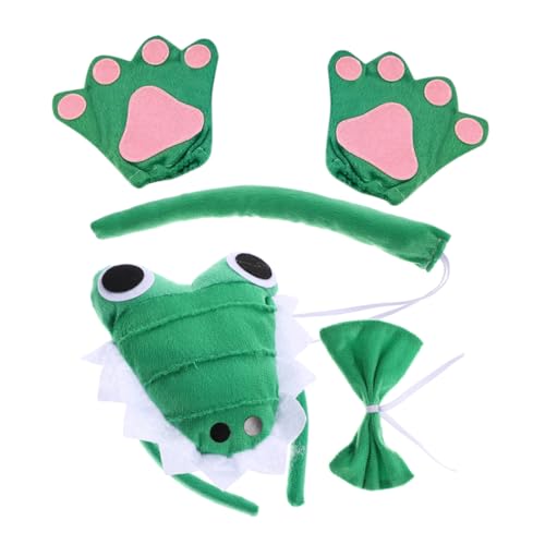 TOVINANNA 1 Satz Krokodilstirnband Tierkostüm für Cosplay -Kostümschwanz Kostümrequisiten Party Cosplay Kostüm Requisiten Karnevalskostümzubehör Kinderkostüm Tierschwanz Plüsch Grün TOVINANNA 1 Satz Krokodilstirnband Tierkostüm für Cosplay -Kostümschwanz Kostümrequisiten Party Cosplay Kostüm Requisiten Karnevalskostümzubehör Kinderkostüm Tierschwanz Plüsch Grün von TOVINANNA