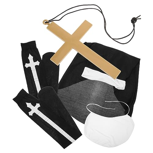 TOVINANNA 1 Satz Nonnenhut Priester Halloween-kostüm Frauen Diademe Für Nonnenkostüm Für Damen Cosplay-nonnenkostüm Nonnenkostüm Damen Nonnekragen Kostüme Die Stoff TOVINANNA 1 Satz Nonnenhut Priester Halloween-kostüm Frauen Diademe Für Nonnenkostüm Für Damen Cosplay-nonnenkostüm Nonnenkostüm Damen Nonnekragen Kostüme Die Stoff von TOVINANNA