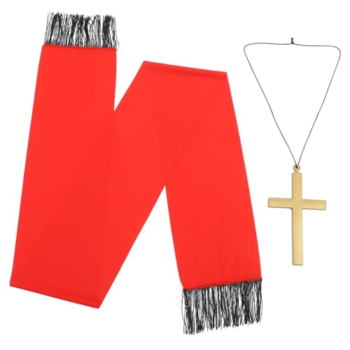 TOVINANNA 1 Satz Priesterzubehör Unisex Nonnenkostümzubehör Neuheit Dame Plus Hobbit Erwachsene Stütze Pflicht Beängstigend Bausatz Forderung Verrückt Priester Kostüm Stoff von TOVINANNA