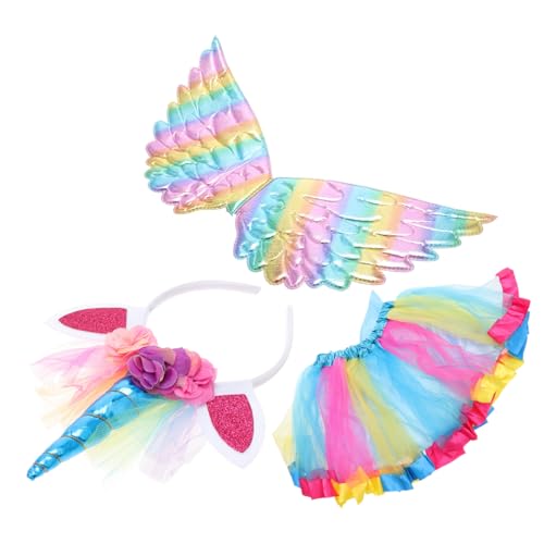 TOVINANNA 1 Satz Stirnband -Engelset Set Rock Ballettröckchen Regenbogen-Tutu und Flügel hoch Party klein Falten- für kindergeburtstag Polyester TOVINANNA 1 Satz Stirnband -Engelset Set Rock Ballettröckchen Regenbogen-Tutu und Flügel hoch Party klein Falten- für kindergeburtstag Polyester von TOVINANNA
