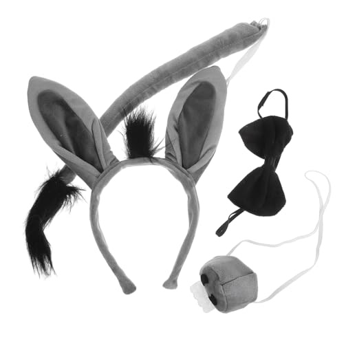 TOVINANNA 1 Satz Süßes Ohr Stirnband mit und Fliege Teiliges Tierkostüm Zubehör für Geburtstag Halloween und Rollenspiele von TOVINANNA