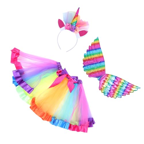 TOVINANNA 1 Satz einhorn stirnband Hexenkostüm Feenflügel Faltenrock basteln kindergeburtstag Performance-Kleidungsset für einhornkostüm für Polyester TOVINANNA 1 Satz einhorn stirnband Hexenkostüm Feenflügel Faltenrock basteln kindergeburtstag Performance-Kleidungsset für einhornkostüm für Polyester von TOVINANNA