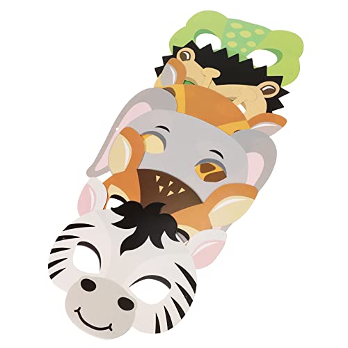 TOVINANNA 12 Stück Tiermasken -Requisiten lustig Halloween-Maske Dschungelmasken Löwenmaske süße Cartoon-Maske Papiermaske dekorative Masken Cosplay-Maske Partymaske von TOVINANNA
