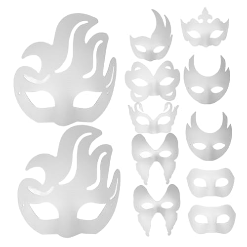TOVINANNA 16 Stück Teiliges Unbemalte Papiermasken für DIY Maskerade Halloween und Karneval Kreative Gestaltung Vielseitig Einsetzbar für Partys und Bastelprojekte TOVINANNA 16 Stück Teiliges Unbemalte Papiermasken für DIY Maskerade Halloween und Karneval Kreative Gestaltung Vielseitig Einsetzbar für Partys und Bastelprojekte von TOVINANNA