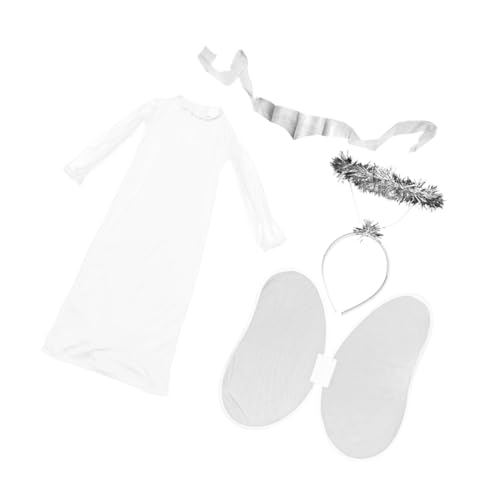 TOVINANNA 1Satz Halloween Kostüm mit Engelsflügeln Cosplay Outfit für Partys für Große Teiliges mit Accessoires für Kleine von TOVINANNA