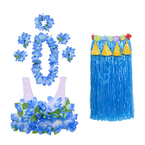 TOVINANNA 1Satz Hawaiianisches Kostüm Teiliges Grass Rock Outfit für Frauen und Mädchen für Strandpartys und Luau Dekorationen mit Blumen Haarband und Accessoires TOVINANNA 1Satz Hawaiianisches Kostüm Teiliges Grass Rock Outfit für Frauen und Mädchen für Strandpartys und Luau Dekorationen mit Blumen Haarband und Accessoires von TOVINANNA
