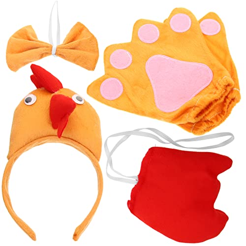 TOVINANNA 1Satz Hühnchen Kostüm Set für Teiliges Hühner Stirnband mit Handschuhen und für Osterfeiern und Themenpartys Lustiges Hühner Cosplay Zubehör TOVINANNA 1Satz Hühnchen Kostüm Set für Teiliges Hühner Stirnband mit Handschuhen und für Osterfeiern und Themenpartys Lustiges Hühner Cosplay Zubehör von TOVINANNA