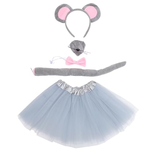 TOVINANNA 1Satz Mäusekostüm Zubehörset für Teiliges Set mit Tutu Rock Haarreifen Fliege und Halloween Geburtstagsfeiern und Cosplay Events von TOVINANNA