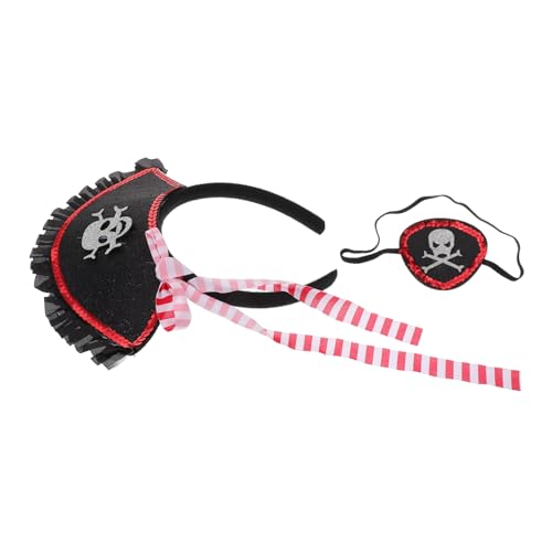 TOVINANNA 1Satz Piraten Augenmasken für Halloween Kostümzubehör mit Schickem Piratenkopfschmuck und Augenklappe für Erwachsene für Karneval und Cosplay von TOVINANNA