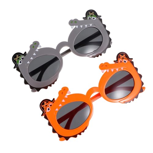 TOVINANNA 2 Paare Sonnenbrillen Für Party Mode Sonnenbrillen Kinderbrille Rahmen Mädchen Gläser Sonnenbrille Lustig Modisch Funky Uv Einzigartige Brillen Stk von TOVINANNA