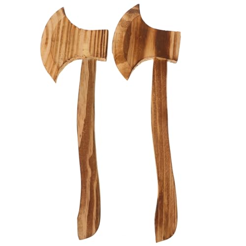 TOVINANNA 2 STÜCK Holzäxte für Halloween Kostüme Lifelike Requisiten für LARP Cosplay Dekoration und Historische Nachstellungen TOVINANNA 2 STÜCK Holzäxte für Halloween Kostüme Lifelike Requisiten für LARP Cosplay Dekoration und Historische Nachstellungen von TOVINANNA