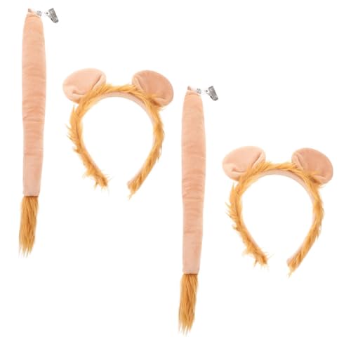 TOVINANNA 2 Sätze Löwenkostüm Set für Teiliges Kostüm mit Haarreif und für Karneval Cosplay und Mottopartys Robuste und Leichte Materialien Kostümaccessoires für Festivals und TOVINANNA 2 Sätze Löwenkostüm Set für Teiliges Kostüm mit Haarreif und für Karneval Cosplay und Mottopartys Robuste und Leichte Materialien Kostümaccessoires für Festivals und von TOVINANNA