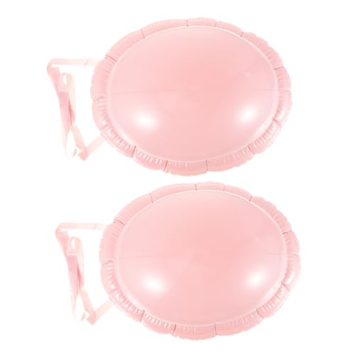 TOVINANNA 2 Stück Aufblasbare Gefälschte Bauchpropsen Schwangerschaft Bauch Halloween Falscher Bauch Falscher Schwangerschaftsbauch Fälschung Mutterschaft Streich Mutterbauch Magen Pvc Rosa von TOVINANNA