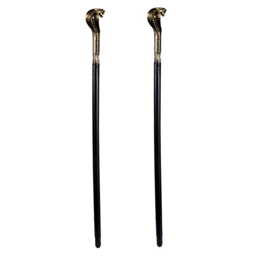 TOVINANNA 2 Stück Cosplay Gehstock mit Schlangenkopf Dekorative Royal Scepter für Halloween Partys Kostüme und Bühnenaufführungen TOVINANNA 2 Stück Cosplay Gehstock mit Schlangenkopf Dekorative Royal Scepter für Halloween Partys Kostüme und Bühnenaufführungen von TOVINANNA