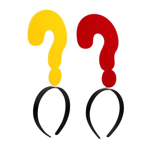 TOVINANNA 2 Stück Fragezeichen Stirnband Lustiges Fotobooth Accessoire für Partys Cosplay und Festivals Bequeme Haarreifen für Unvergessliche TOVINANNA 2 Stück Fragezeichen Stirnband Lustiges Fotobooth Accessoire für Partys Cosplay und Festivals Bequeme Haarreifen für Unvergessliche von TOVINANNA