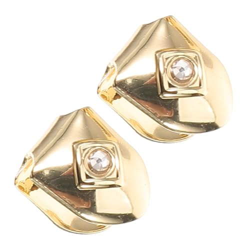 TOVINANNA 2 Stück Goldene Zähne Kappe für Dekorative Zahnaccessoires Goldzahn Grill für Partys Halloween Konzerte und Leicht Hochwertiges Material Mode Schmuck von TOVINANNA