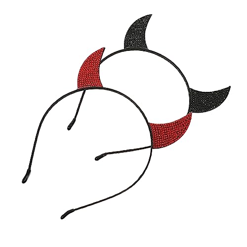TOVINANNA 2 Stück Halloween Teufelshorn Haarreifen Kreative Kostümzubehör für Erwachsene Umweltfreundliches Material Bequemes Tragen Halloween Dekoration von TOVINANNA