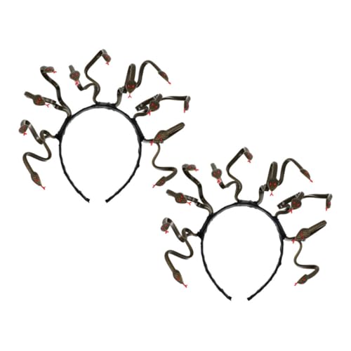 TOVINANNA 2 Stück Medusa Schlangen Haarreif Komfortables Verstellbares Halloween Kostüm Zubehör Weiches Material Passend für Damen und Mädchen Ausgefallenes Karneval Accessoire TOVINANNA 2 Stück Medusa Schlangen Haarreif Komfortables Verstellbares Halloween Kostüm Zubehör Weiches Material Passend für Damen und Mädchen Ausgefallenes Karneval Accessoire von TOVINANNA