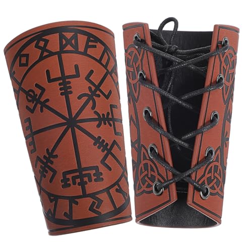 TOVINANNA 2stücke Mittelalter Armschutz Geprägt Armband Arm Wikinger Handgelenkschutz Mittelalterliches Zubehör Armreif Für Männer Wikinger Kostüm Accessoires TOVINANNA 2stücke Mittelalter Armschutz Geprägt Armband Arm Wikinger Handgelenkschutz Mittelalterliches Zubehör Armreif Für Männer Wikinger Kostüm Accessoires von TOVINANNA
