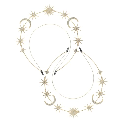 TOVINANNA 2 Stück Stirnband Göttin Kostüm Zubehör Haarschmuck Für Frauen Göttin Krone Party Haarschmuck Göttin Kopfschmuck Braut Kopfschmuck Göttin Haarspange Für Frauen Goldenes Metall von TOVINANNA